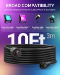 고비 야외 홍수등 및 스팟 라이트용 사이버로드 10FT 연장 케이블 H7057 H7058 H7060 H7062 H7093 H7094 H7065 H7066 블랙용 5FT-1... 