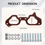 스바루 WRX 02-14 FXT 03-14 STi 04-21 LGT 05-12 2.0L 2.5L에 IM 개스킷 니트릴 씰 하드웨어 포함 스타테크 오토 흡기 매니폴드 페놀... 