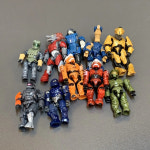 랜덤 피규어 캡슐 토이 블드 박스 뽑기 굿즈 로트 Mega Construx oks UNSC Master Cheif Elite Grunt Marine Zealot Brute War... 
