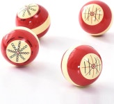 MOOCY 당구 큐볼 AAA급 전문 레진 표준 연습 훈련 (2-1/4인치 6온스) (레드 화이트) : 바람서랍