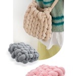 초보자 벨벳 자이언트 얀 만들기 핑거 니팅 실 털실 쿠션 : 백쩌리네추천할인가성비업소용