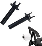 DeaHea 2팩 침대 옆 화장지 홀더 스냅 마운트 클램프 목욕 티슈 롤 스탠드 로드 손잡이가 있는 휴대용 화장실 의자 안전 레일 프레임 : 캐치앤클릭