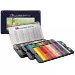 유성색연필 전문가용 유성 색연필 틴케이스 100색 1P 미술용품 : 씨유니