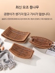 라탄 과일바구니 거실용 다용도 수납바구니 짜임새 좋은 명절 선물용 바스켓 디스플레이용 실용적인 디자인 홈 인테리어 바구니 : 패스트아이템
