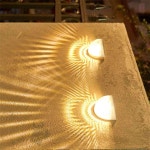 횽이네만물상 LED 오로라 태양광 벽부등 2p 웜색 화이트 태양광야외등 : 횽이네만물상