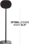 Sanus 무선 스피커 Sonos ERA 300TM (흰색) - 새로운 Era 스피커의 쉽고 안전한 장착을 위한 완벽한 스탠드 설정 OSSE32-W2 : 하루한픽