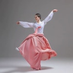 한국무용 허리치마 전통의상 퓨전한복 생활한복 국악 연습복 저고리 공연복 무대의상 무용복 : 픽마켓코