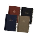 다이어리 스프링 노트 디자인 무지 스케줄러 업무용 수첩 사무실 학습 기록장 심플 네이비 : 유나리마켓