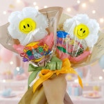 데이지 스마일 풍선 꽃다발 만들기 DIY 키트 수료 꽃다발 졸업 축하 유치원 어린이집 초등 : 키트랑스토어