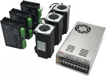 네마 23 57mm 스테퍼 모터 CNC 컨트롤러 키트 5축 3Nm 425 oz.in 2상 3A DM556 스텝 드라이버 350W 전원 공급 장치 판화 기계용 마하3 1.... 