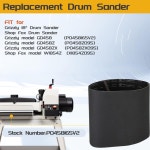 P 폴러든 드럼 샌더 컨베이어 벨트 120 그릿 그리즐리 G0458 및 샵 폭스 W1854Z 피드 벨트용 샌더스용 적합 16-1/4 x 43-1/2 : 블렌디샵