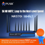 PUSR BE6500 듀얼 밴드 기비트 5G NR WiFi7 라우터 고정 무선 액세스 FWA 퀄컴 X62 4 PoE 2.5G LAN 포트 NR370i : 모티브릭9
