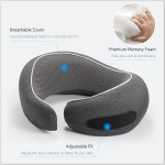 옵틱시온 여행용 베개 비행기용 100% 퓨어 메모리 폼 넥 편안한 통기성 커버 비행기 자동차 기차 및 가정용 여행 필수품 블랙 : 엘송