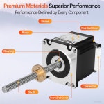 YEJMKJ 네마 23 스테퍼 모터 TR8x8 100mm T8 리드 스크류 1.8 u200C° u200C 2 상 고토크 1.1Nm (155.77온스·인치) 바이폴라 4.2A... 