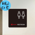 국도 졸음쉼터 남녀 화장실 좌측 큰 부착 표지판 : HW마트 4