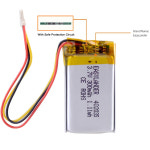 3.7V 250mAh 402035 리튬 폴리머 충전식 배터리 JST 1.25U 3핀 302035 502035 602035 702035 802035 902035 102035 : 모티브릭2