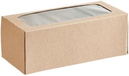 글로너리 자동 팝업 창 베이커리 박스 브라운 페이퍼보드 9x4x3.5 인치 투명 디스플레이 패널이 있는 직사각형 200 카운트 번들 : 베이텐