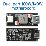 DC 6-30V PD 140W 100W 풀 프로토콜 DIY 메인보드 2-way 초고속 충전 데스크탑 충전기 모듈 55x25MM 팬 드라이버 포함 : 모티브릭12