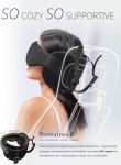 보니어스트 여행용 베개 장거리 비행을 위한 비행기 목 수면을 3D 마스크가 있는 오버사이즈 헤드 스트랩 360° 지지대 헤드레스트 스톱... 
