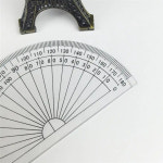 각도기 인테리어 용품 공사  20Pcs 4 인치 10cm 플라스틱 180 각도 측정 눈금자 학교 사무실 학생 수학 투명 : 모모컴파니