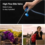 하이킹 백팩용 에버펀 하이드레이션 블래더 2L/3L 물 저장소 탈착식 호스 및 고유량 인체공학적 바이트 밸브가 있는 누수 방지 자전거... 