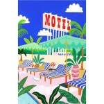 Pintoo 직소 퍼즐 성인용 600피스 - 제시카 스미스 모텔풀 홈 데코용 아름다운 플라스틱 먼지 없는 쉬운 보관 [H3492] : 비-스토어