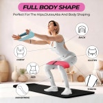 저항 밴드가 있는 Seenelling 18Pc 필라테스 링 및 볼 세트 홈 운동 장비 11.8인치 매직 서클 패딩 핸들 근력 토닝 유연성을 위한... 