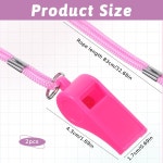 LXUEJIE 2Pcs Loud Sports Whistle with Lanyard 핑크 코치 고음 안전 코치를 위한 120dB 플라스틱 야외 반려견 훈련 파티 혜택... 