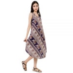 Your Cozy 여성용 여름 드레스 우아한 미디 민소매 탱크 비치 선 드레스 캐주얼 및 공식 행사, 네이비 인디언 코끼리, S : 어반클래식일일