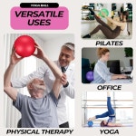 저항 밴드가 있는 Seenelling 18Pc 필라테스 링 및 볼 세트 홈 운동 장비 11.8인치 매직 서클 패딩 핸들 근력 토닝 유연성을 위한... 