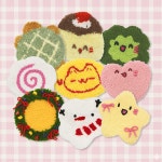 마니랜드 펀치니들 코스터 키트, 티 코스터 DIY 컵받침 만들기 세트 멜론빵 : 마니랜드