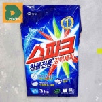 강력세척 세탁세제 3kg 업소용 스파크 가루세제 리필용 의류 세정 살균 : D마크