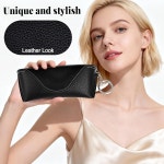 레이러브 안경 케이스 하드 쉘 휴대용 가죽 선글라스 여행용 보호 : 위시드로어