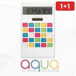 [1+1]학생 경리 회계용 컬러계산기 태양광충전 듀얼전원 : 유니의가게입니다.