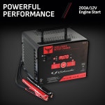 슈마허 전기 농장 및 목장 6A 자동차 배터리 충전기 200A 엔진 스타터 4-in-1 솔루션 유지보수기 40A 부스트 6V/12V 파워 스포츠 해양... 