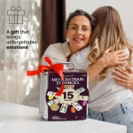 퀸셀 멕시코 기차 도미노 세트 성인 및 가족용 더블 15 컬러 도트 땡땡이 - 136 타일 9개의 나무 허브 알루미늄 케이스 (더블 15) : 은일1