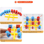 체스 보드게임 두뇌 플레이 채스 재미 있은 테이블 보드 게임 Tic Tac Toe 지적 큰 먹는 작은 대화 형 멀티 플레이어 파티 장난감 성인... 