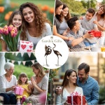 테레사 컬렉션 야드 장식 야외 정원 조각상 황동 금속 크레인 아트 33-39인치 뒷마당 잔디 현관 파티오 헤론 미끼 새 엄마 선물 세트 2개... 