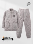 커플 겨울 파자마 따뜻한 수면바지 남여공용 포근한 울트라밍크 898010 포켓 베어 남성용 M : JH써니마켓