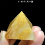 천연 백수정 피라미드 노란 내포물 책상 장식 번호 4743 : 샤어올라