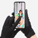 에스우디자인 남성 스마트폰 터치장갑 블랙 커플장갑 : 에스우에브리팜