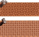 판시욘 가죽 우표 공예 작업을 위한 전문 도장 도구 2팩(612+97-32) : 레노벨