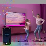 게임 설정용 LED 키보드 조명 플러그인 화이트 및 밀리언 컬러 바이어스 무선 리모컨 방 장식용 알렉사 스마트 PC TV(24인치) 아래 : 픽업로드