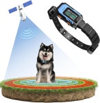 PATPET GPS 무선 개 목걸이 울타리 시스템 6가지 경고 모드가 있는 개를 위한 조절 가능한 전기 반경 100-9999야드 충전식 야외용 방수 기능... 