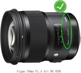 시그마 50mm F1.4 아트 DG HSM 후이푸샹에 호환되는 77mm 렌즈 캡 커버 [2팩] : 바이링크세계