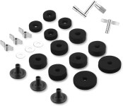 캐시비트 23개 심벌 교체 액세서리 세트 펠트 하이햇 클러치 베이스가 있는 슬리브 윙 너트 와셔 및 드럼 키 키트 유지 관리를 위한 필수... 