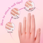 아크릴 네일 연습용 핸드 유연한 마네킹 아트 초보자를 위한 구부릴 수 있는 트레이닝 가짜 매니큐어 Single Hand B : 블루밍웨이