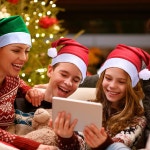 새티니어 크리스마스 파티 용품용 산타 모자 12피스 비직조 패브릭 Red and White Large : 아메리직구