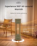 Cobuy 전기 파티오 히터 실내외 사용 360° 전방위 난방 1500W 적외선 타워 넘어짐 및 과열 방지 기능 탑재 휴대용 공간 (대형 뒷마당 가정용)... 