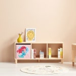 H6361 1단 3칸 고무나무 책장 1color : 데코 레시피